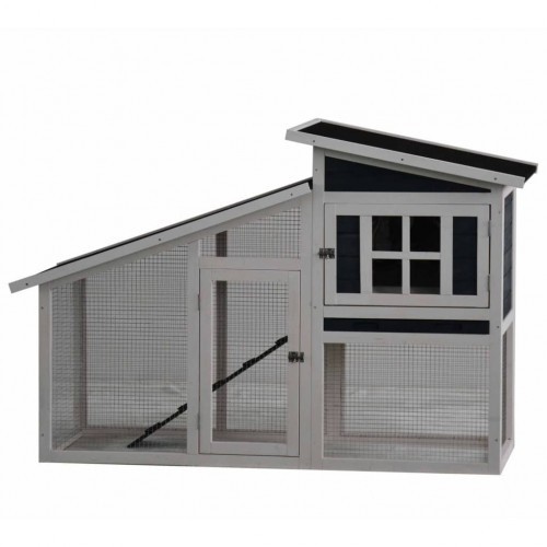 Gaiola para coelhos Serfaus para jardim, branca