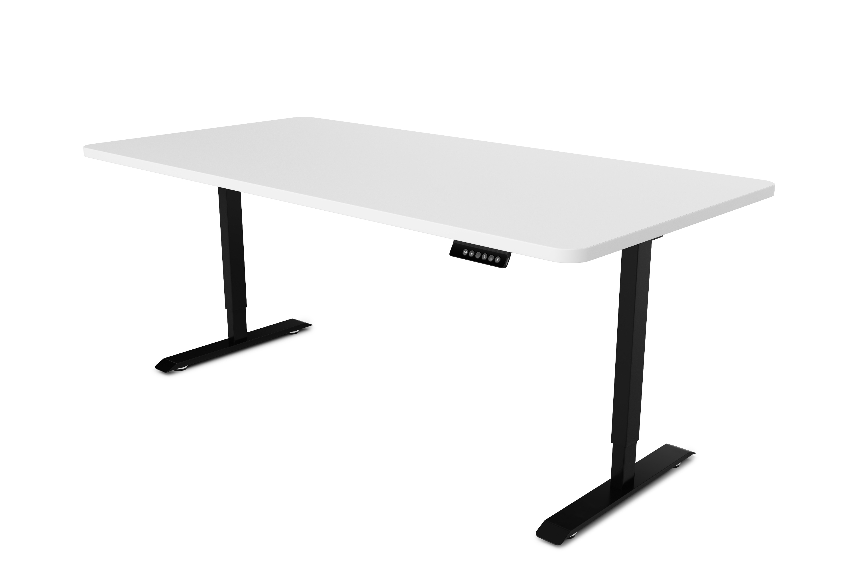 Stehpult elektrisch PREMIUM weiss/schwarz 160 x 80 cm