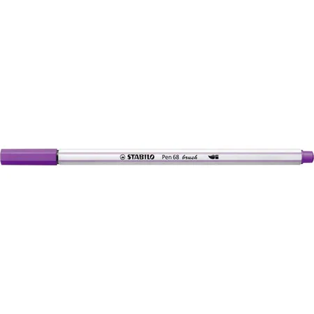 Premium-Filzstift mit Pinselspitze für variable Strichstärken - STABILO Pen 68 brush - Einzelstift - lila