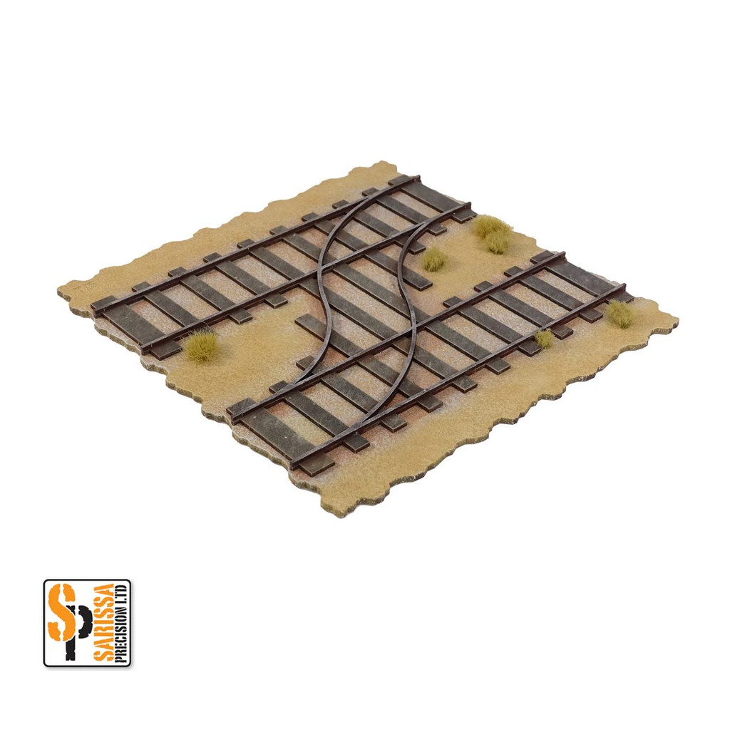Old West Double Straight with S Connector Left Railway
