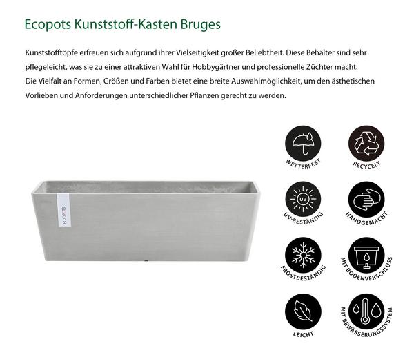 Ecopots Kunststoff-Kasten Bruges mit