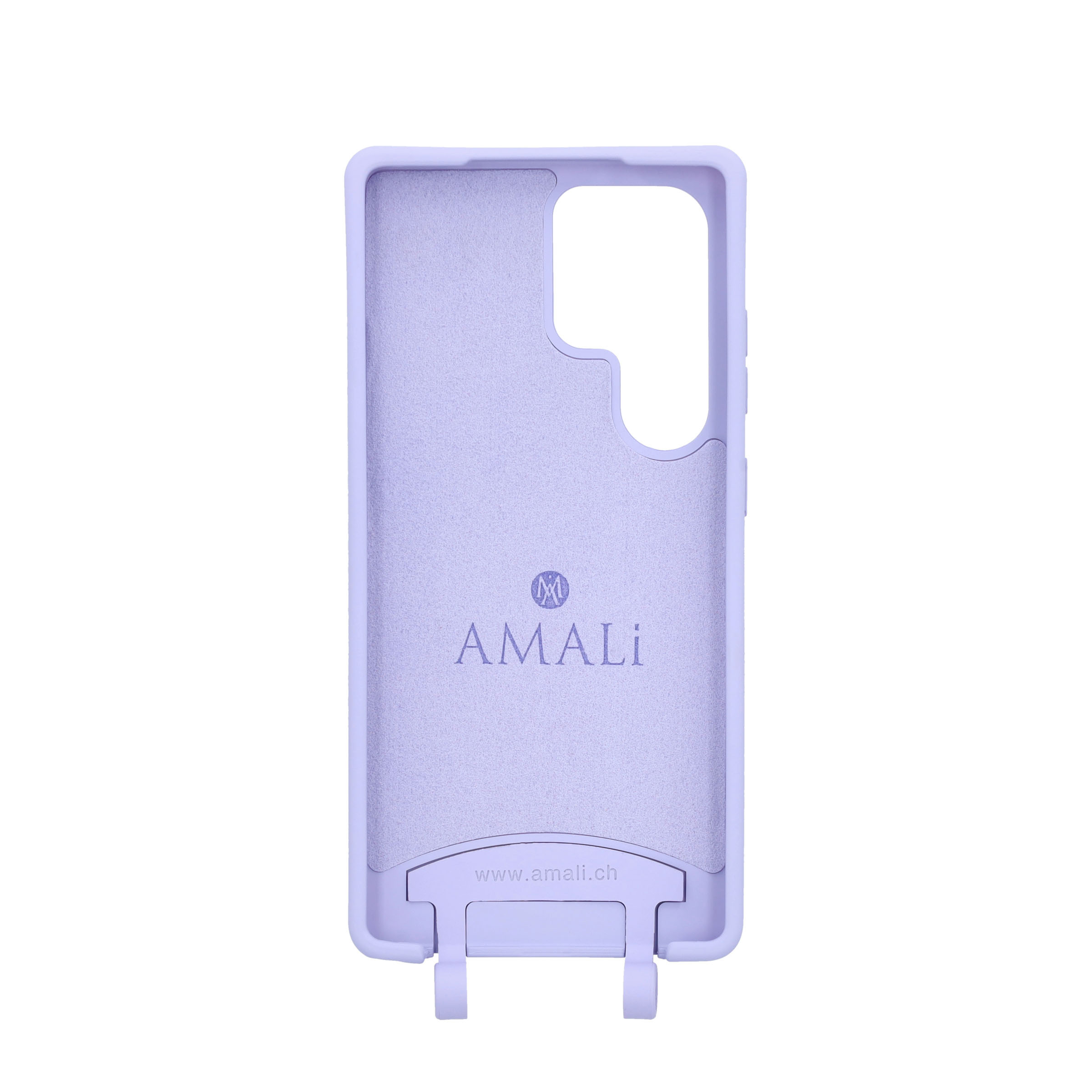 Samsung Galaxy S25 Ultra Handy Hülle Elegantes Case mit abnehmbarem Necklace Adapter - Lilac / Gold