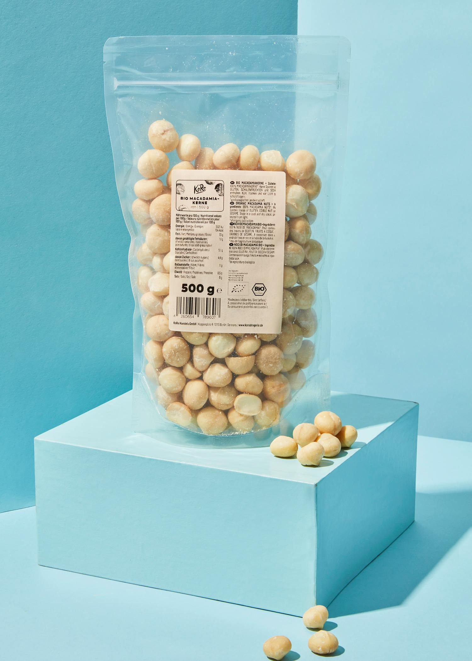 Bio Macadamiakerne 500 g