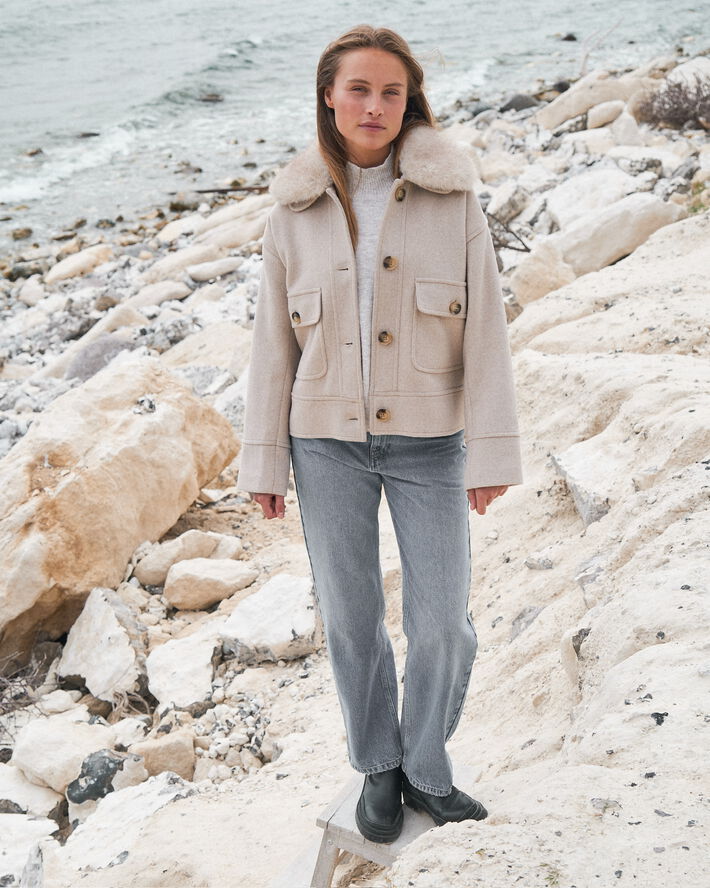 Neo Noir Pitti Wool Jacket Sand