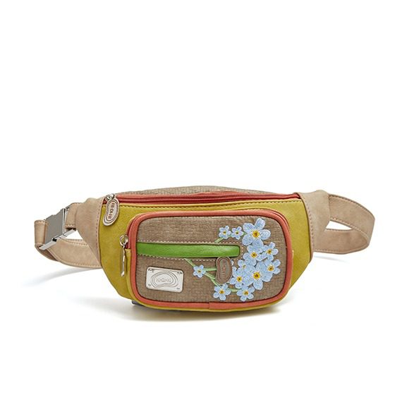 Hi-di-Hi Forget Me Not Sling Bag Yellow/ Beige