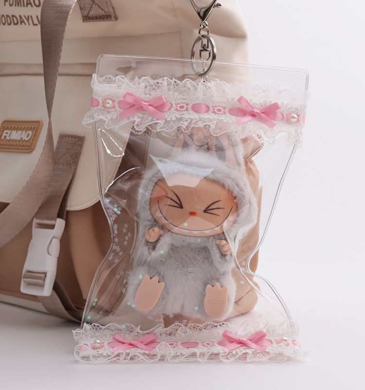 Miumi - Plastic tasbeeldje met kanten rand - 17 cm