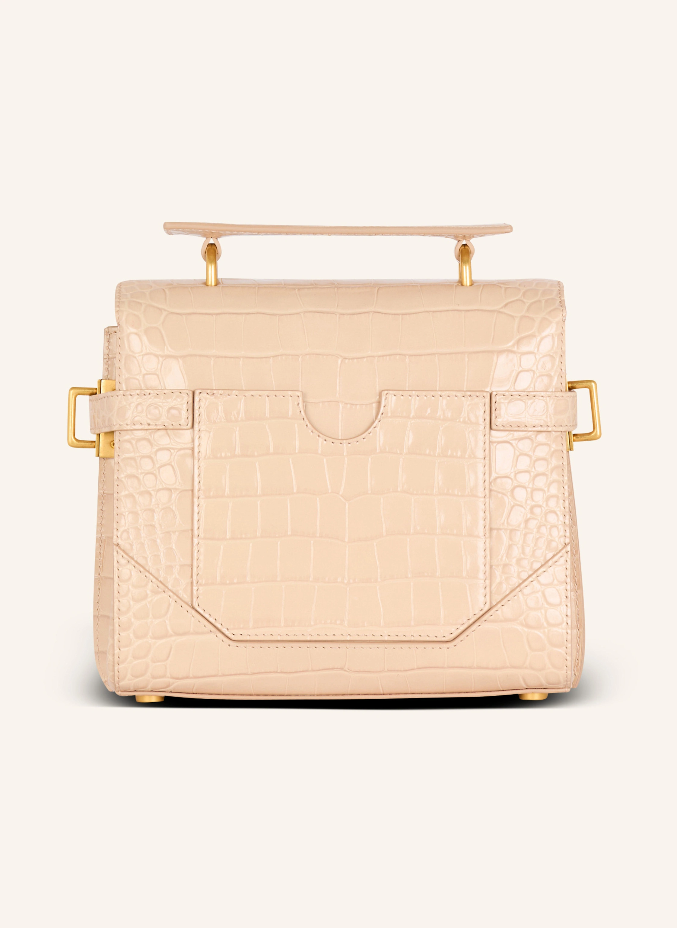 BALMAIN Tasche B-Buzz 23 aus Kalbsleder mit Krokodilmuster