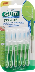 GUM SUNSTAR Proxabrush Trav-Ler 1.1 mm grün, 6 Stück