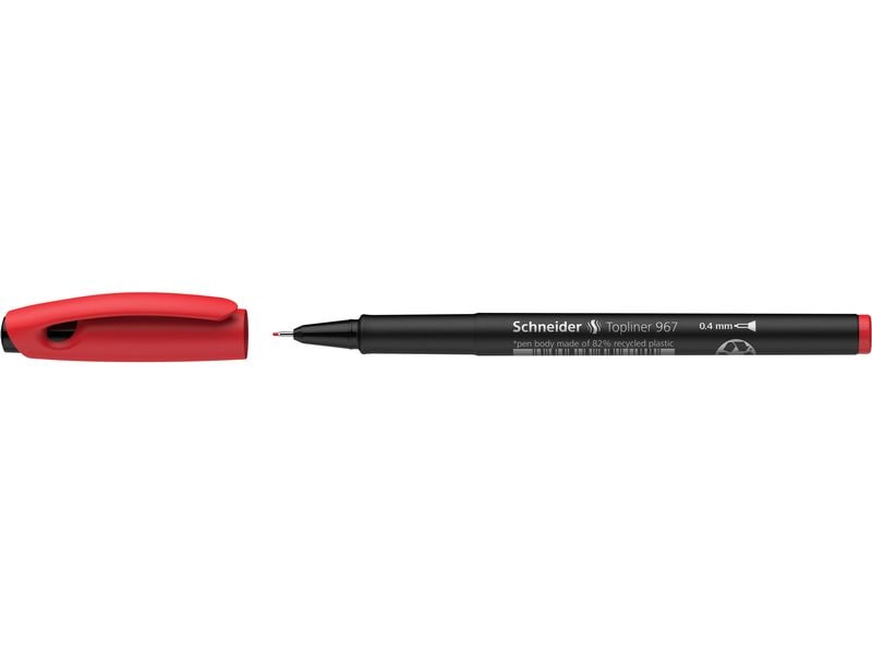 Schneider Topliner 967 0.4 mm, Rot Feinschreiber im Rot