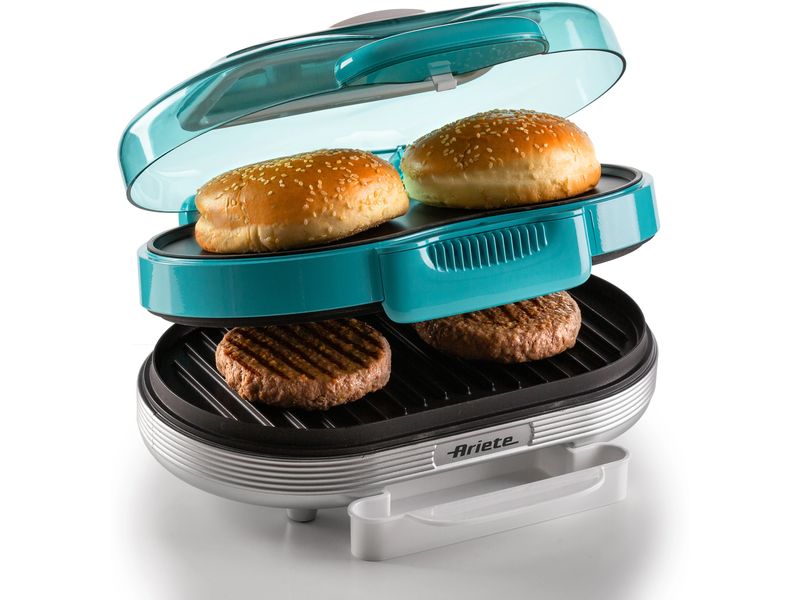 Ariete Hamburger-Grill Party Time ARI-205-BL 1200 W, Blau Hamburger-Maschine