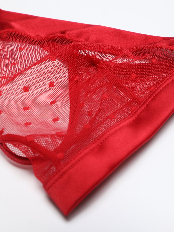 Sutiã de tule - Vermelho