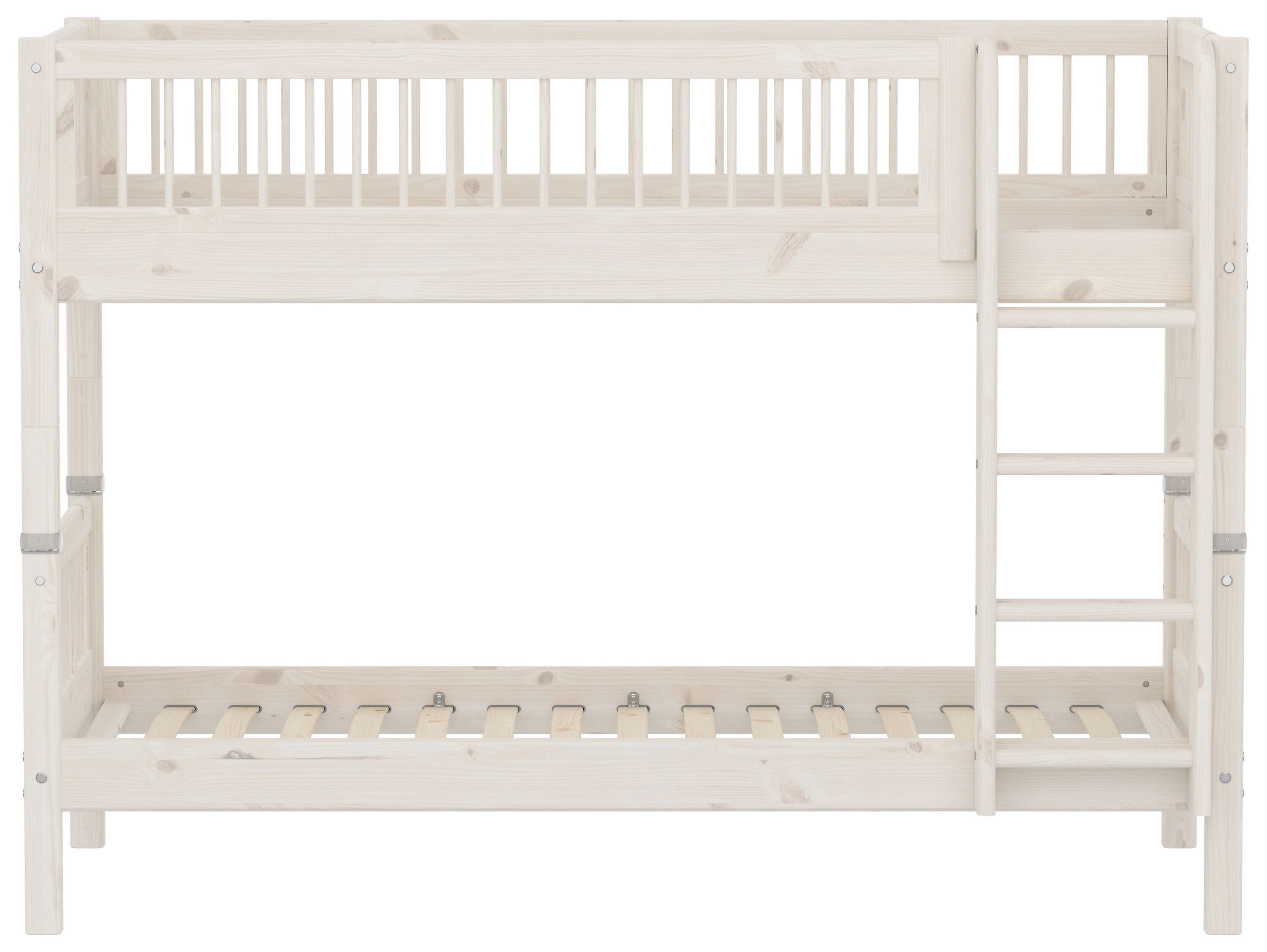 Flexa CLASSIC Leiter gerade Etagenbett - White Wash / B: 110.0 cm x T: 210.0 cm x H: 154.0 cm