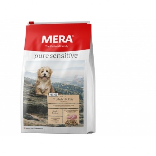 Ração para cães Mera Pure Sensitive Mini sabor peru e arroz