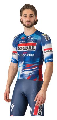 Maillot à Manches Courtes Castelli Climber's A/C Soudal Quick-Step 2025 Bleu