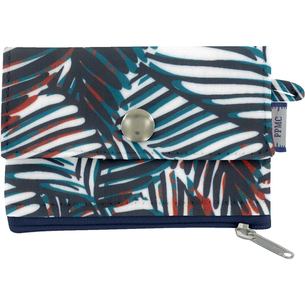 Mini Pochette Porte-Monnaie Feuillage Marine
