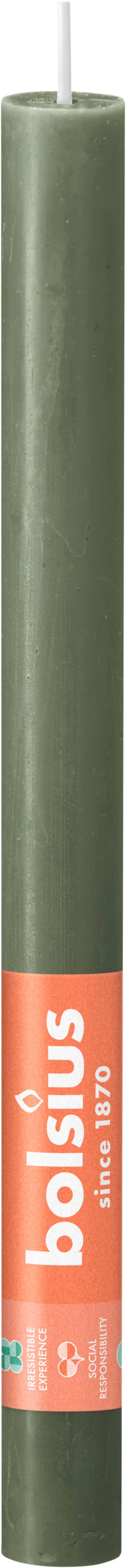 Bolsius dinerkaars Shine groen 13 uur D 2,3 x H 27 cm