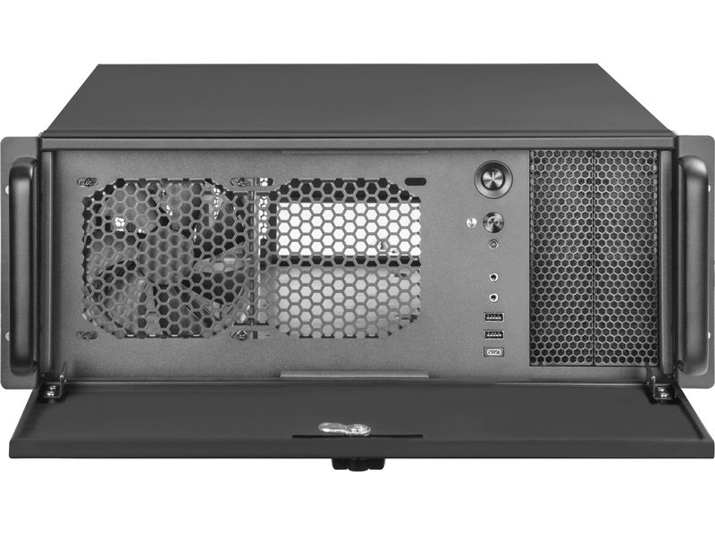 SilverStone Gehäuse RM42-502 4U Rackmount-Servergehäuse mit Flüssigkeitskühlungskompatibilität