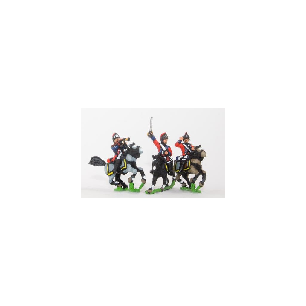 AWI British: Command: Light Dragoon, Officer, Standard Bearer & Trumpeter