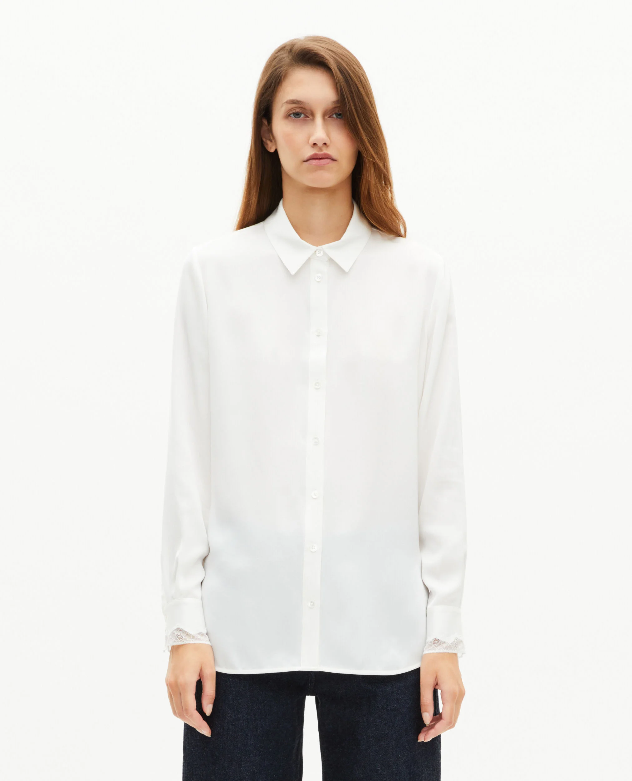 Chemise en soie écrue