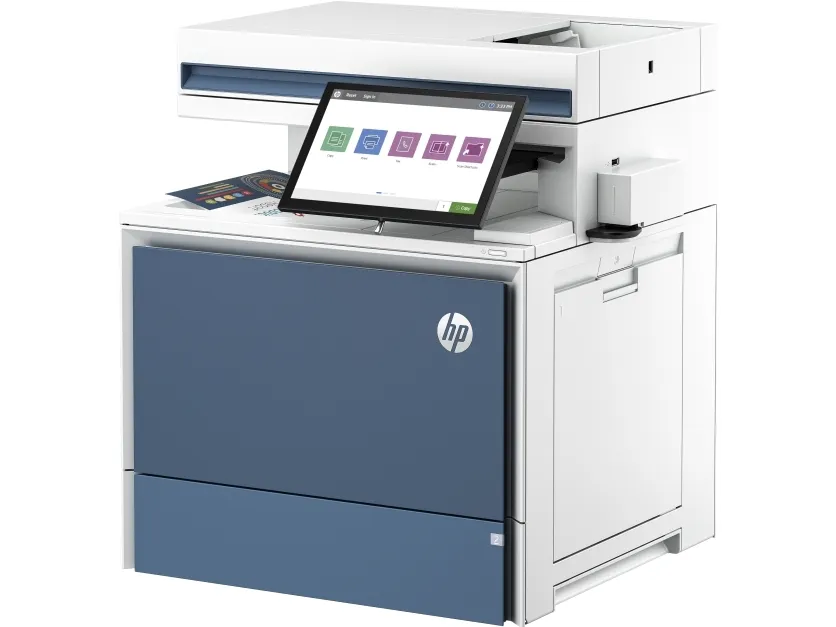 HP LaserJet Enterprise Flow MFP 5800zf - Multifunktionsprinter - farve - laser - Legal (216 x 356 mm) (original) - A4/Legal (medie) - op til 43 spm (kopiering) - op til 43 spm (udskriver) - 650 ark - 33.6 Kbps - Gigabit LAN, USB 2.0 vært, USB 3.0, US