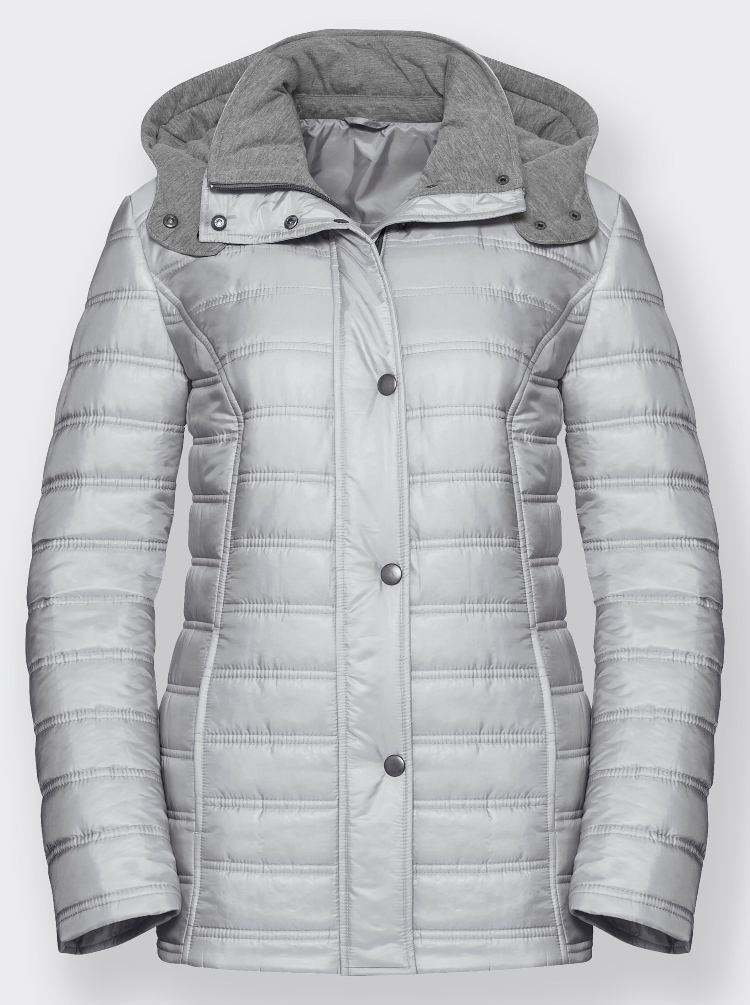 Steppjacke mit abzippbarer Kapuze