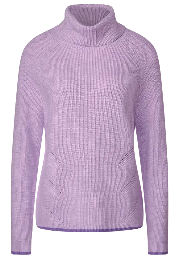 Rollkragenpullover - soft pure lilac melange
