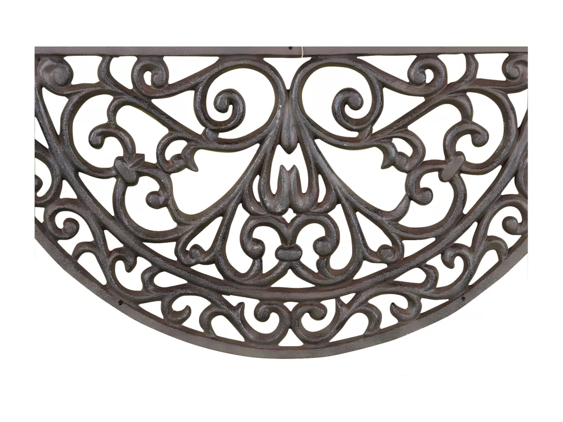 Paillasson demi lune fonte Fonte Marron - Décoration d'Autrefois