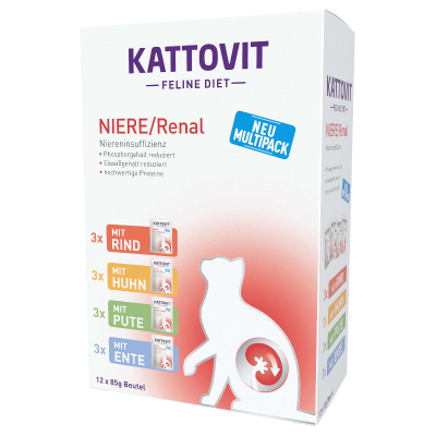 Kattovit Katzenfutter Niere/Renal Multipack  12x85g