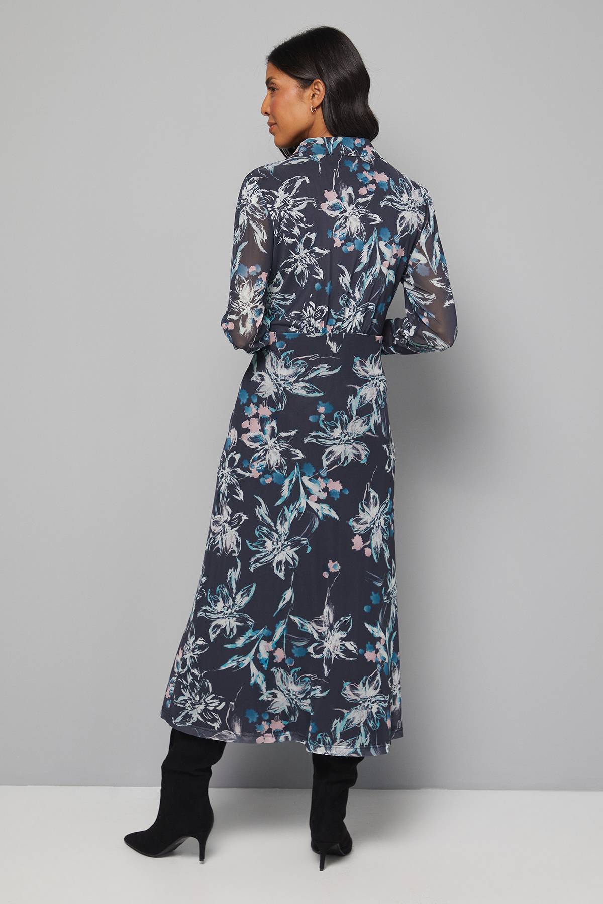 Wallis Robe Maille Florale