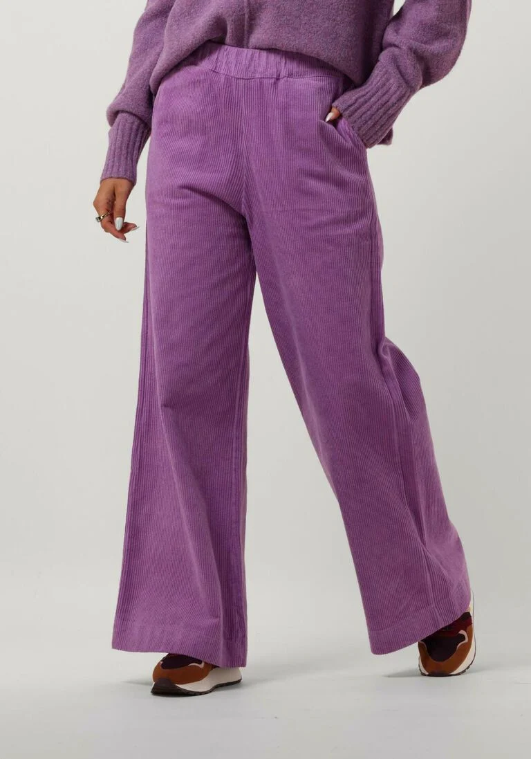 CIRCLE OF TRUST paarse circle of trust pantalon lois wide leg rib