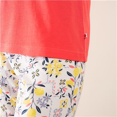 Pyjama corsaire jersey motif citron - DODO HOMEWEAR