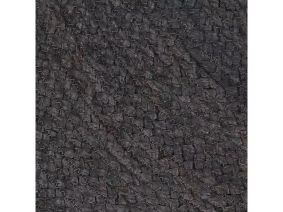 Tapis fait à la main jute rond 210 cm gris foncé