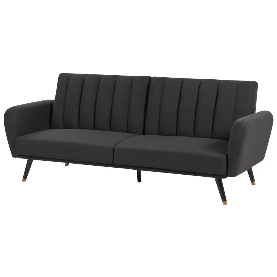 VIMMERBY - Slaapbank - Zwart - Polyester