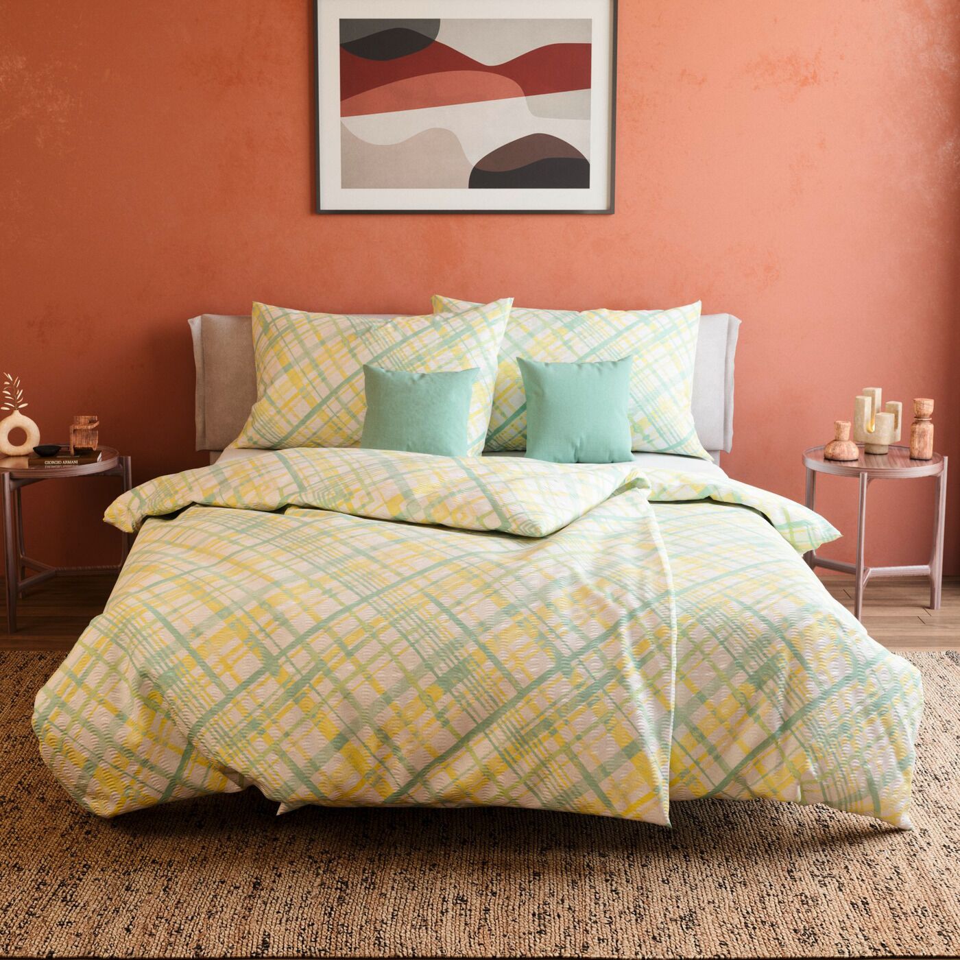 Home FashionSeersucker Bettwäsche «Limone»