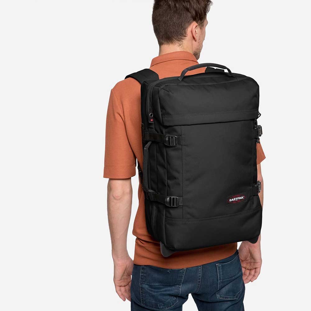 Eastpak Strapverz Trolley Backpack S black