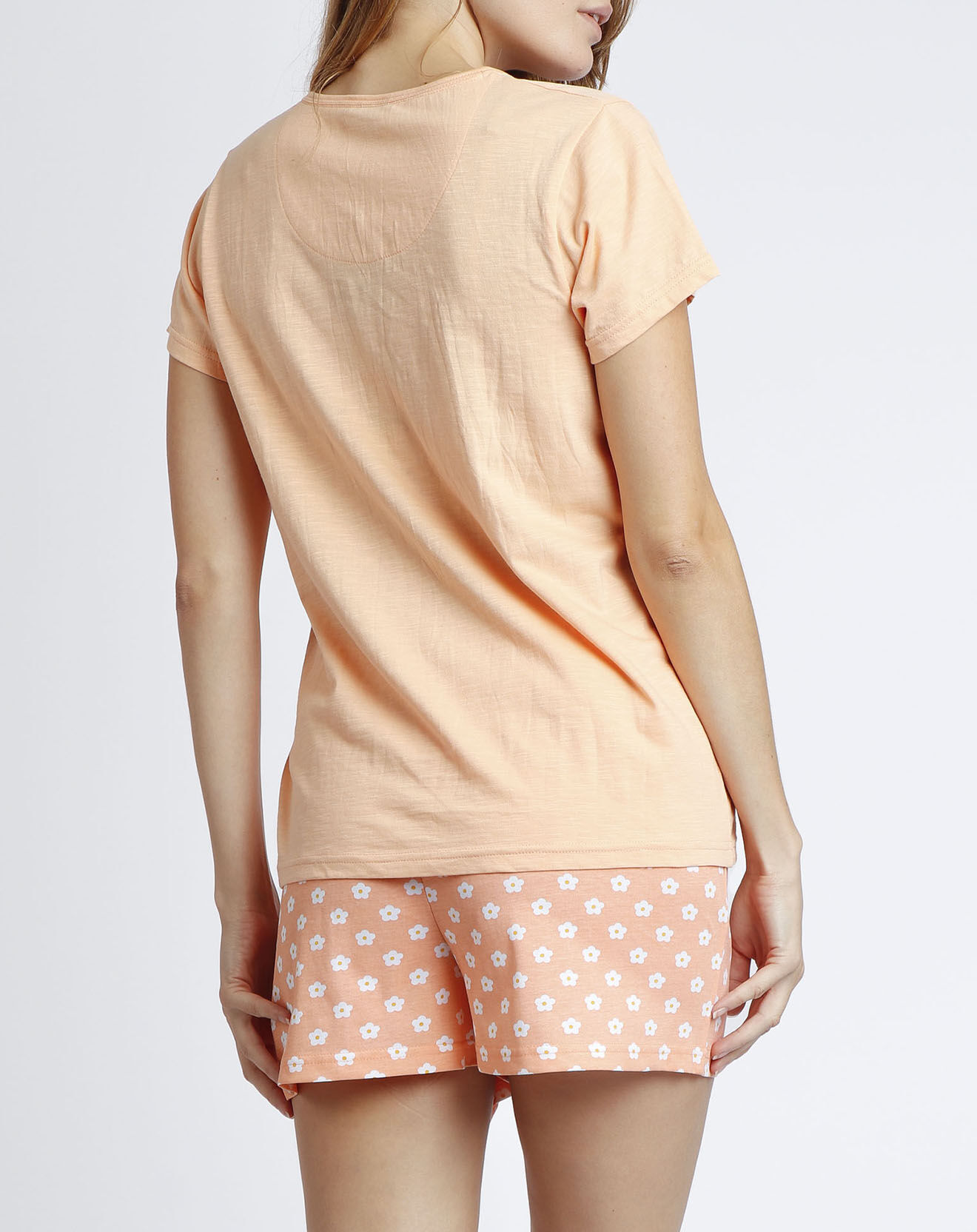 28 Pyjama T-Shirt & Short Delfine orange clair