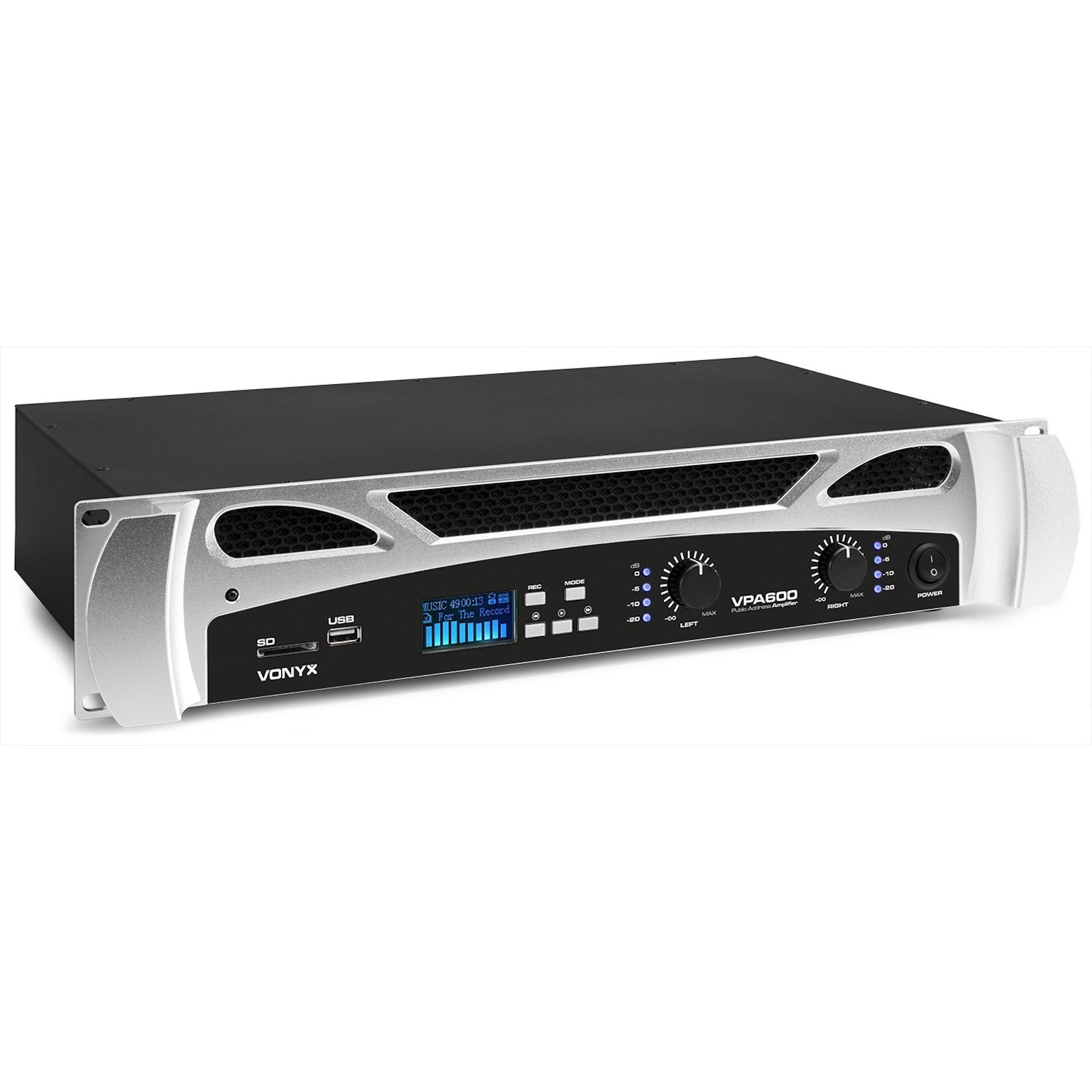Vonyx VPA600 2x 300W versterker / mediaplayer met Bluetooth