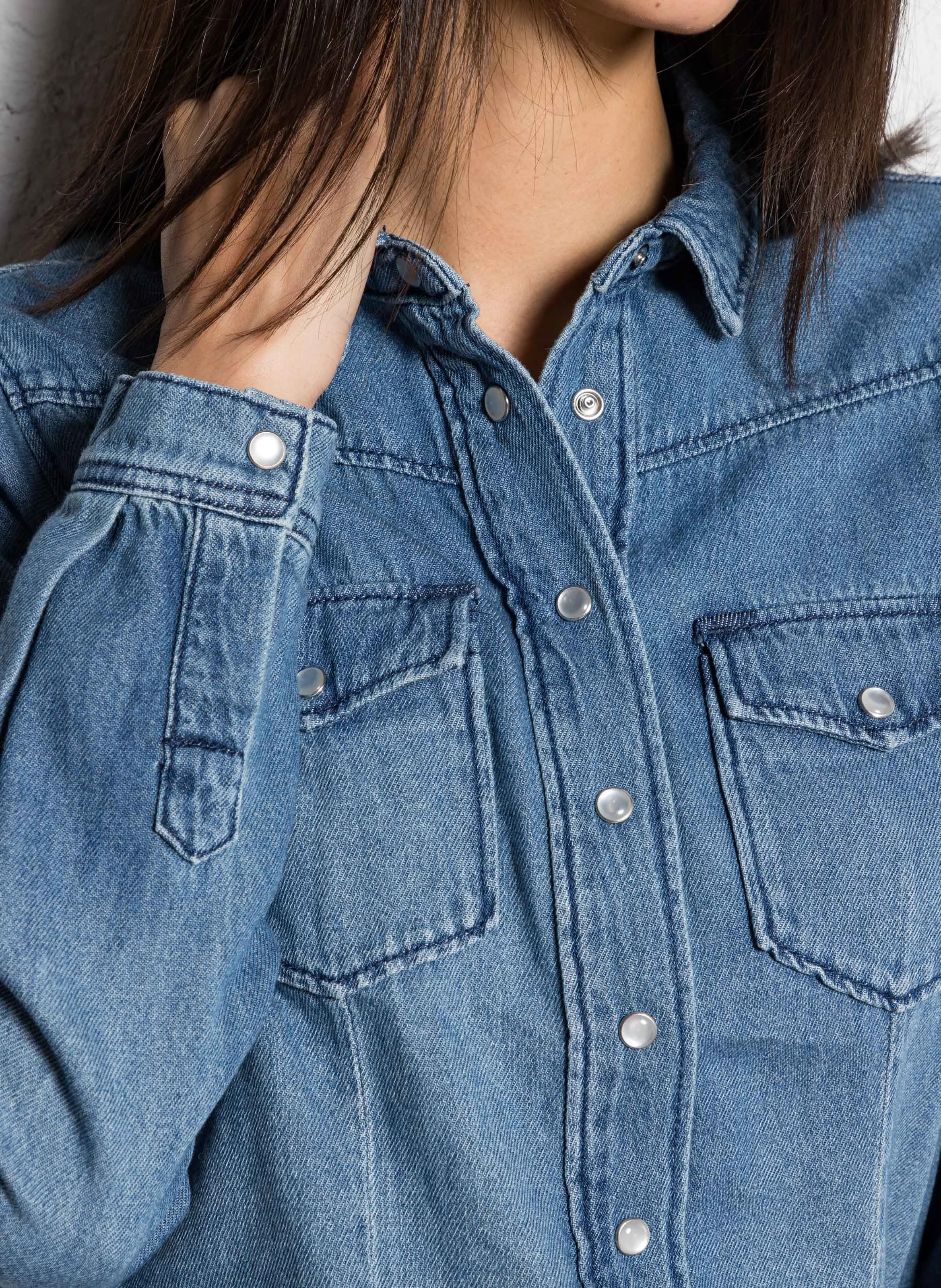 BLOUM - Chemise denim en coton | Bleu