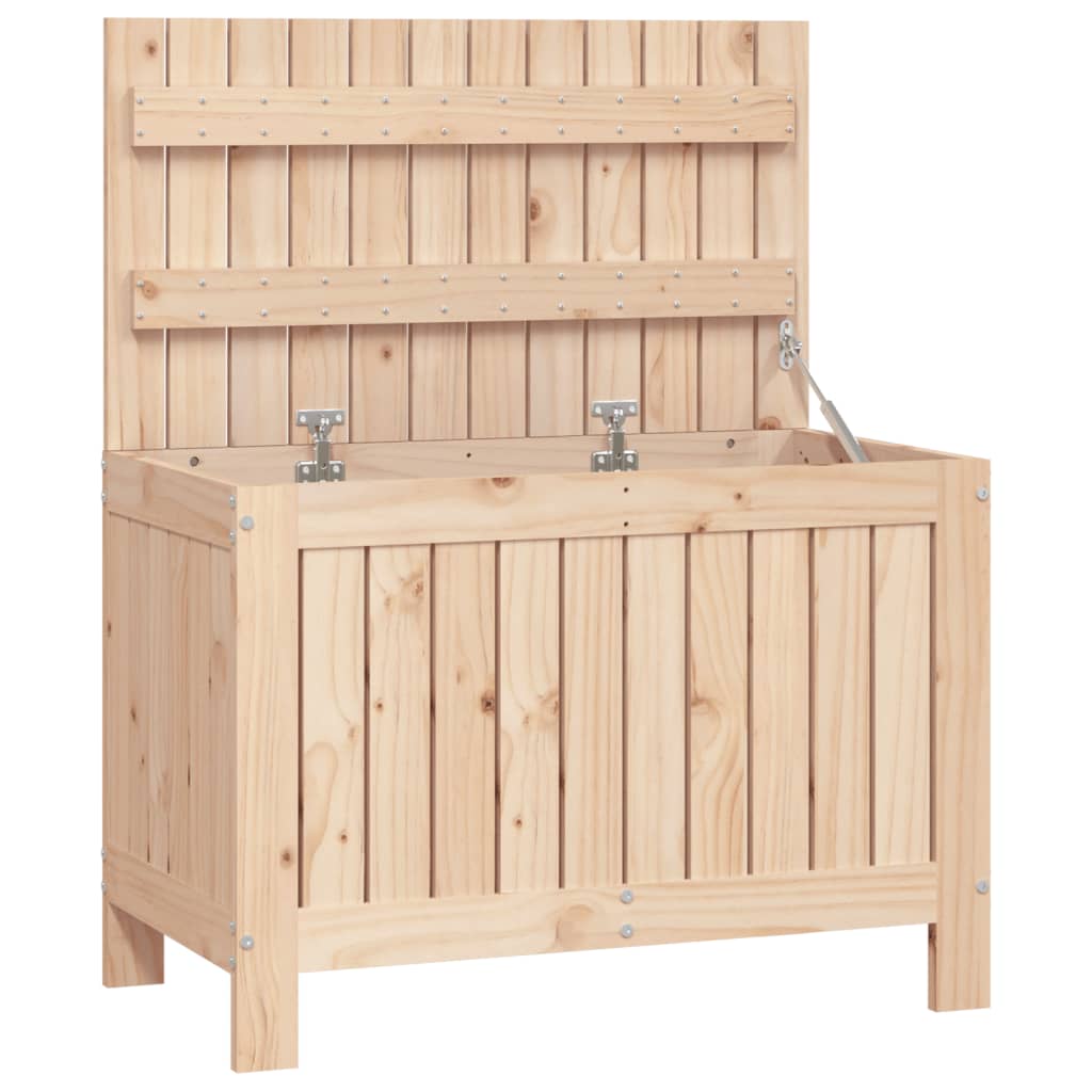 Boîte de rangement de jardin 76x42,5x54 cm bois massif de pin