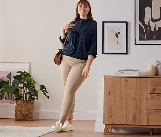 Stretchhose, beige