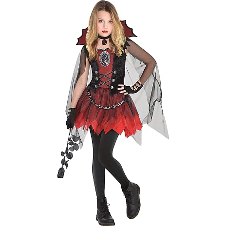 Halloween gotisk vampyrkjole kostume str. 164