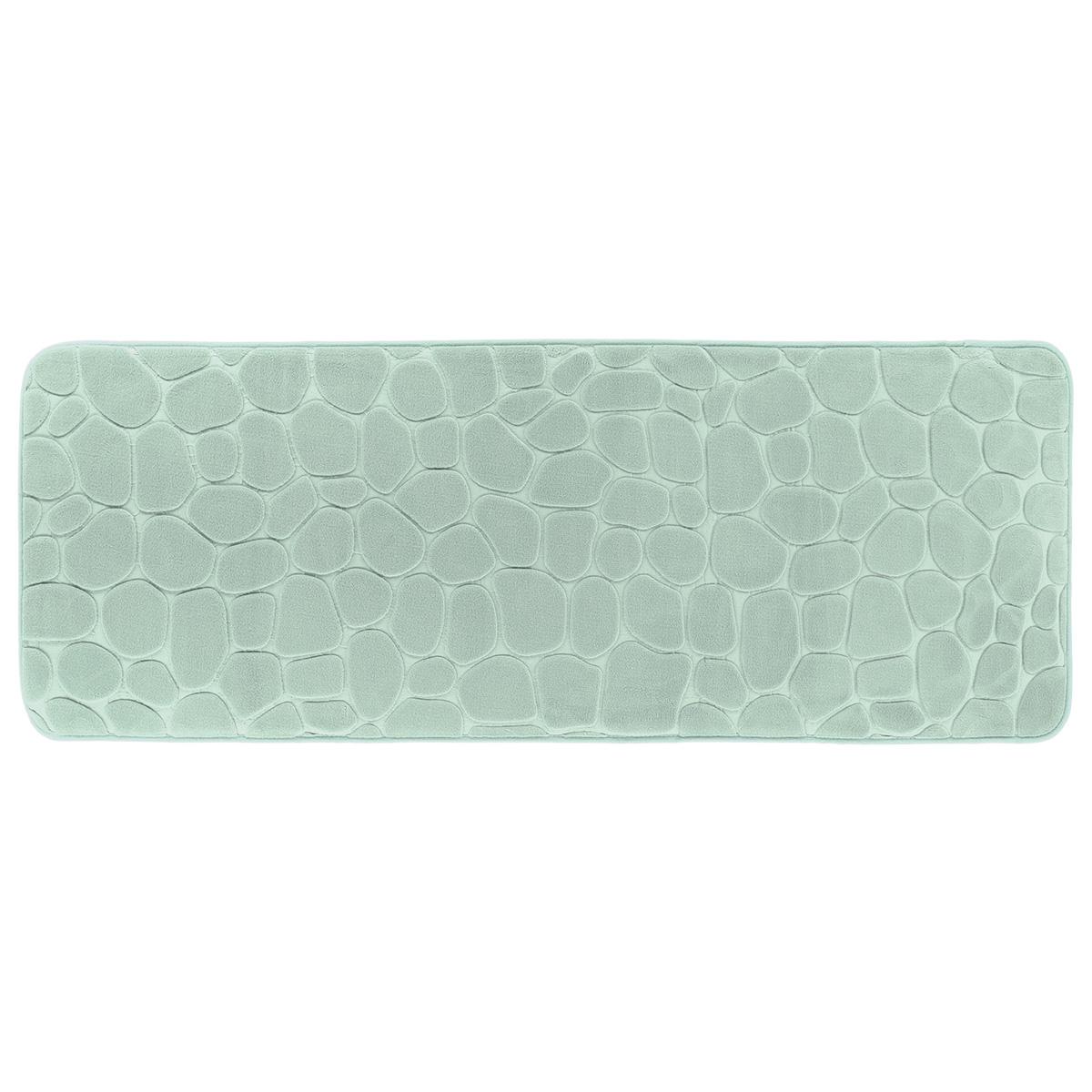 TAPIS MEMOIRE DE FORME MICROFIBRE GALET 45X120CM EUCALYPTUS