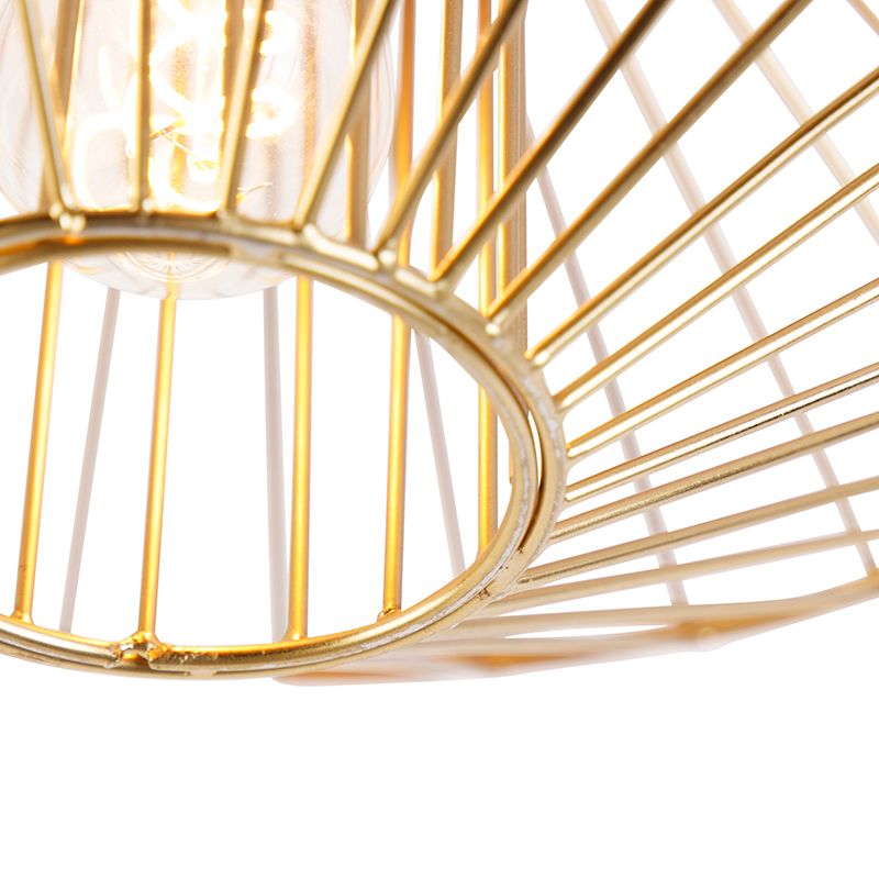 Design plafondlamp goud draad met lichteffect - Zahra