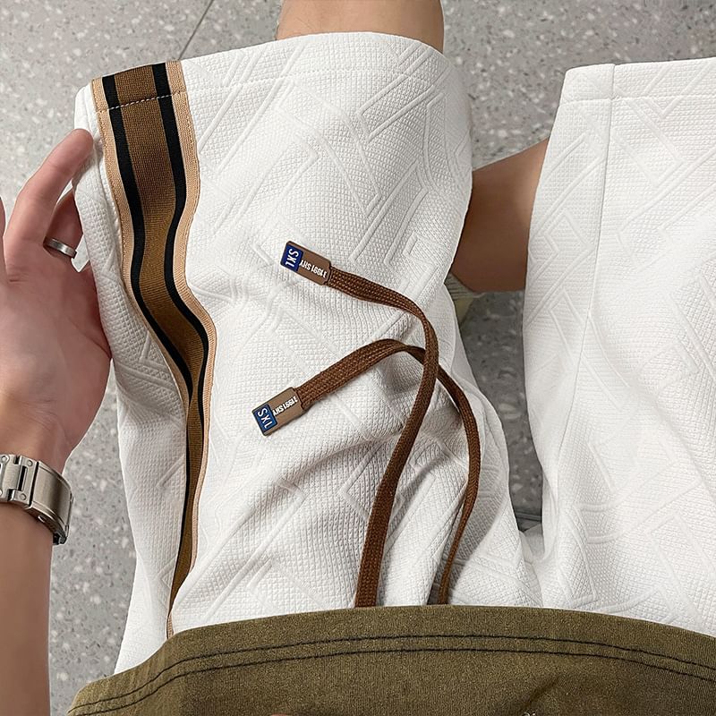 Wescosso - Kleurblok-sweatshort met trekkoord in de taille