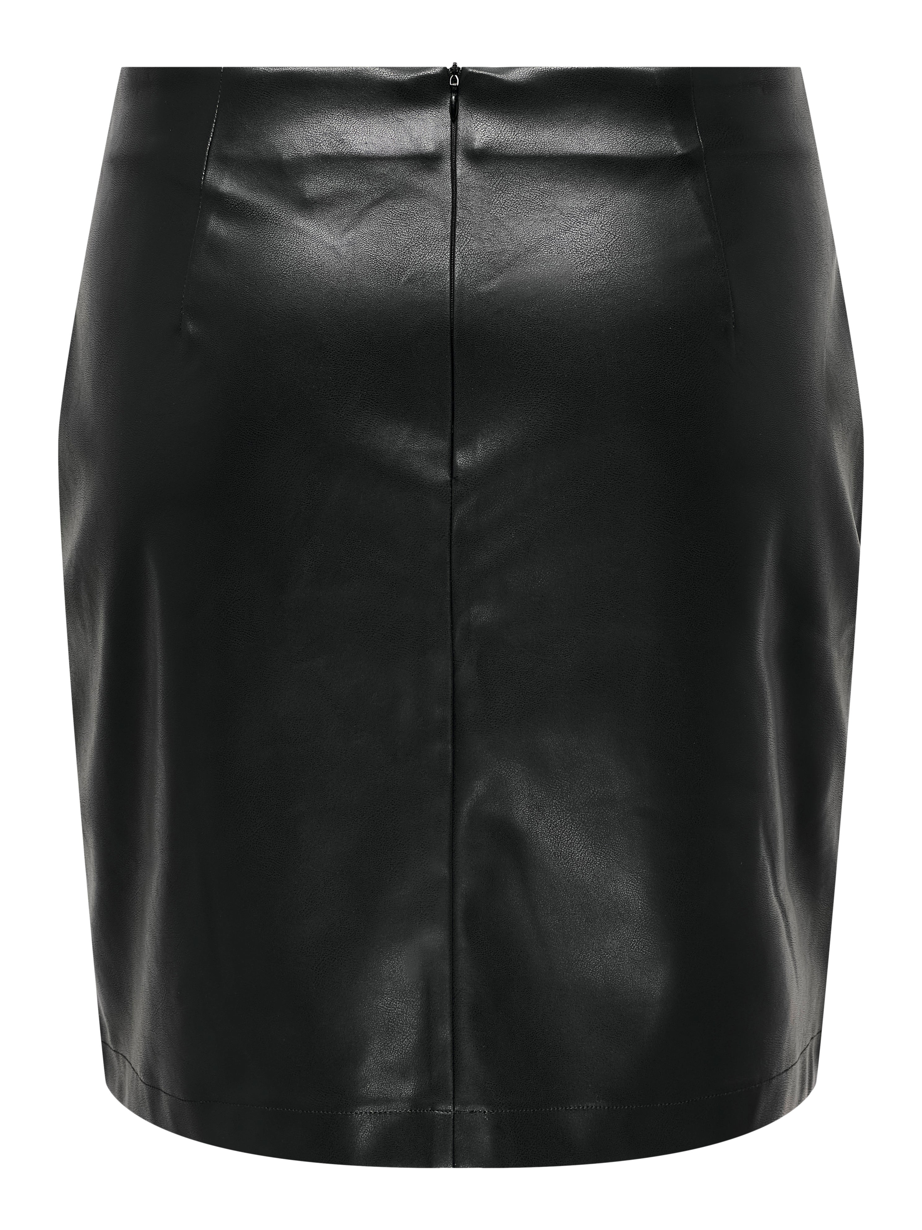 CARZETA Kunstlederrock Black