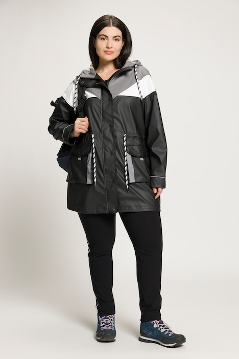 Friesenjacke, Colorblocking, 2-Wege-Zipper, Reflektor