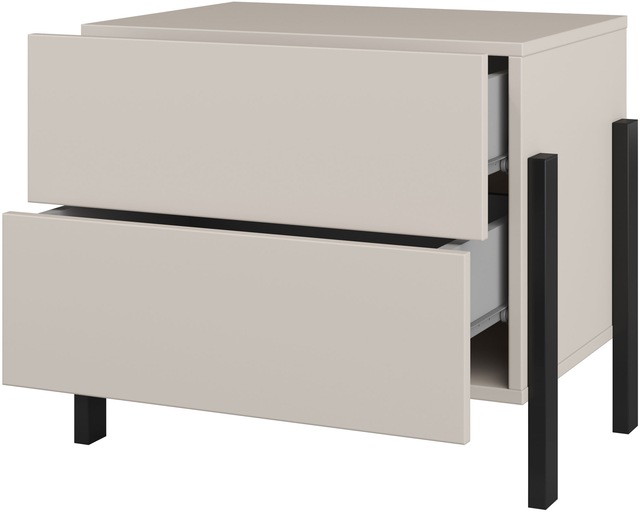 Home affaire Nachtkommode »Jukon, Breite 59 cm, moderne Kommode mit zwei Schubladen« Nako mit zwei Schubladen, push to open Funktion