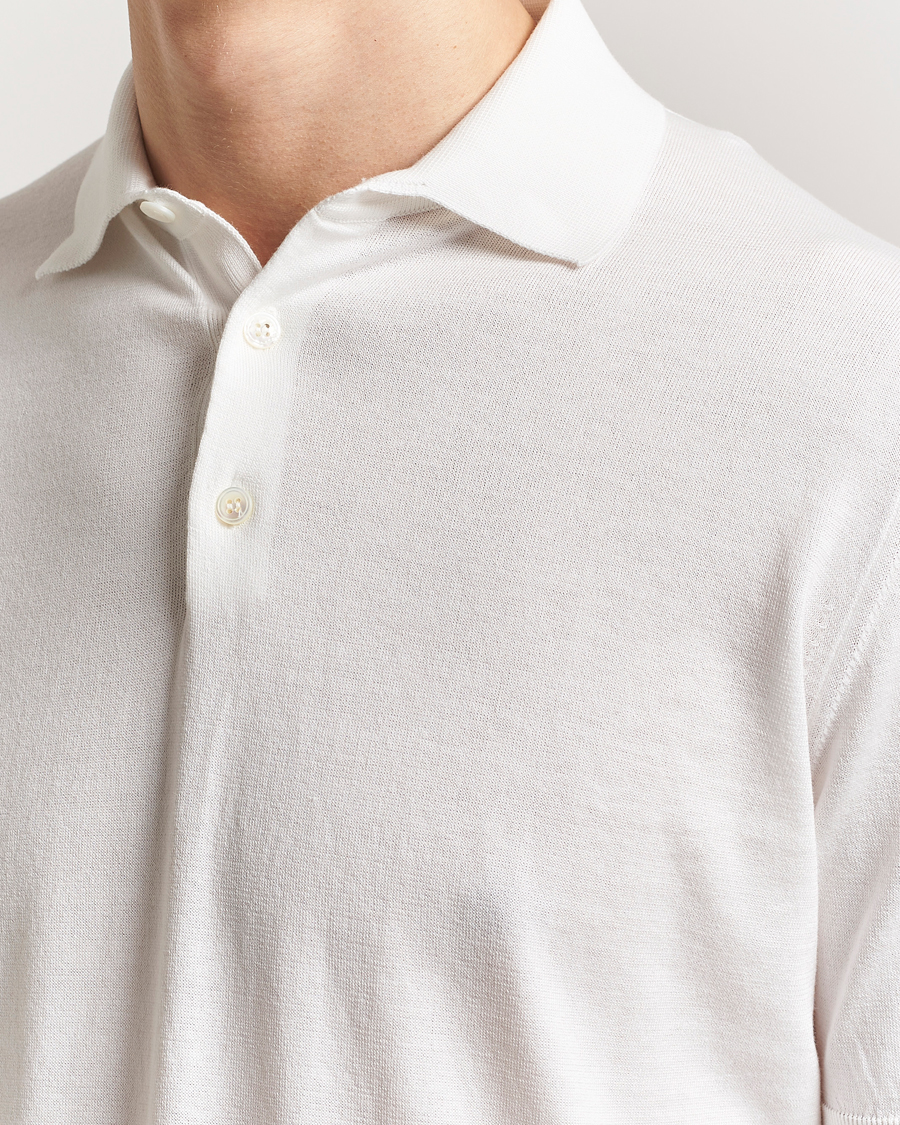 Lardini Knitted Cotton Polo White