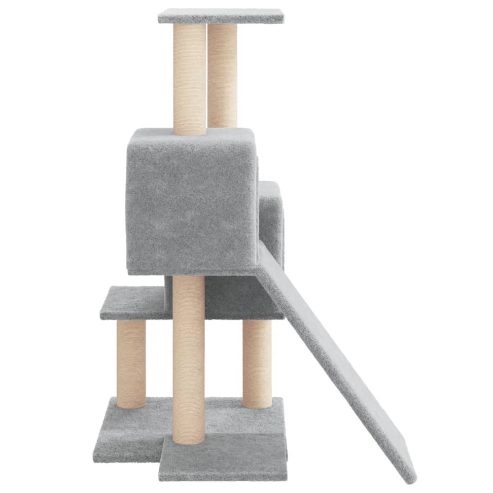 Arbre à chat avec griffoirs en sisal gris clair 82 cm