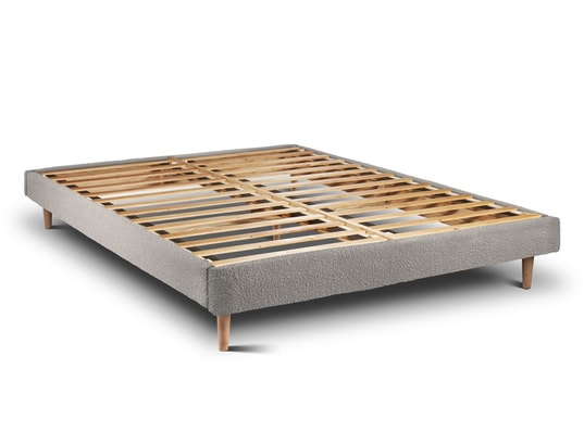 SOMMEIL DE PLOMB - Sommier 180 x 200 Sommier kit bouclette gris 180x200 h29cm